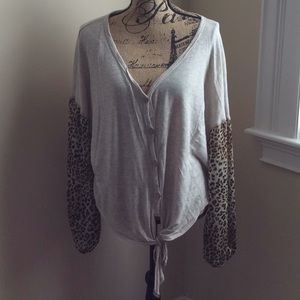 WAFFLE KNIT blouse